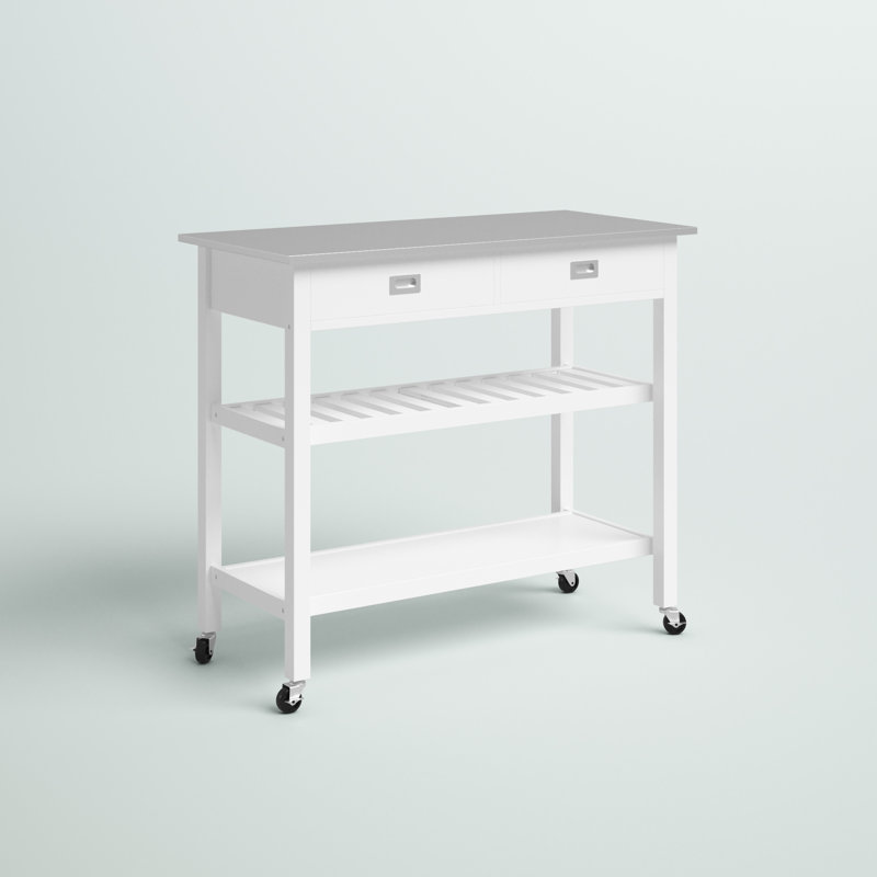 Mercury Row® Ansell Metal Kitchen Island & Reviews Wayfair